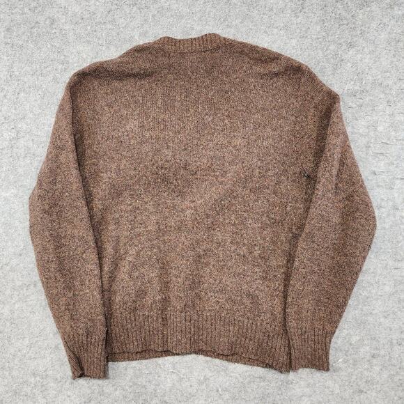 VTG Robert Bruce Mens XL Wool Knit Brown Preppy Cardigan Sweater USA Union Made - Picture 12 of 13